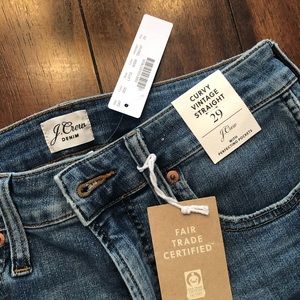 JCrew Curvy vintage straight Jean - warm surf wash